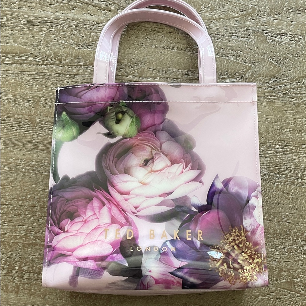 Ted Baker Sunlit Floral Pink Purple Mini Tote Playful Elegance Contemporary
